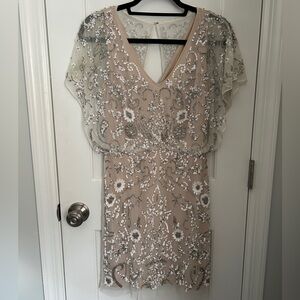 Aidan Mattox sequin and bead cocktail dress